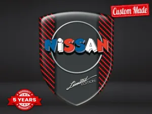 Nissan Sticker on 3D Gels Sleek Drift Dome Labels